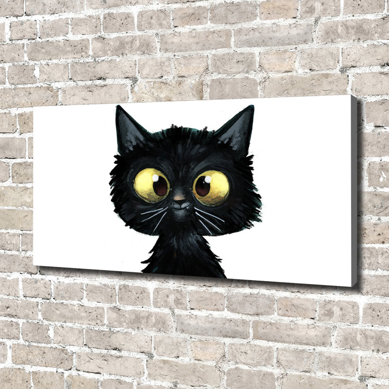 Cat Illustration - Print, Canvas, 70cm H x 140cm W x 2cm D