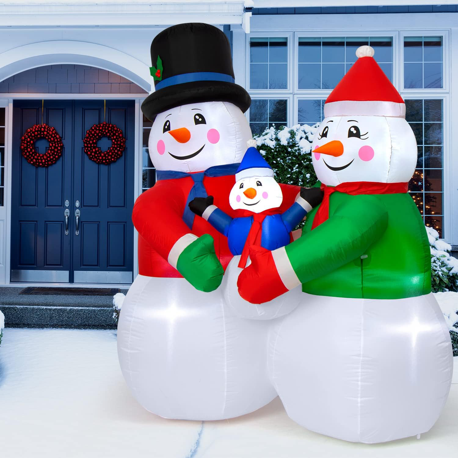 The Holiday Aisle® Outdoor Christmas Decoration, 6FT Snowman Family