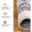 Aspire Homeware Grey Floral Vintage Area Rug-1823211941