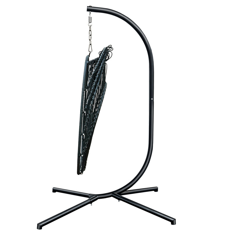 Fauteuil œuf suspendu en rotin Four Corners, Marron
