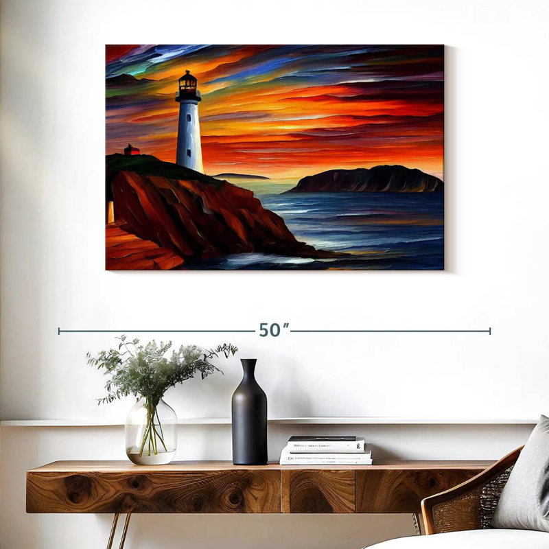 Picturesque lighthouse Aletra, H 26 po x l 39 po