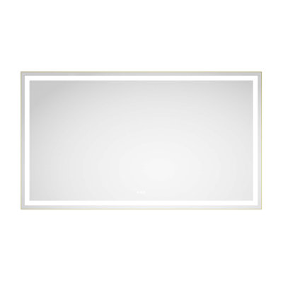 84 X 48 Inch LED Bathroom Mirror With Front And Backlight, Wall Mounted Vanity Mirror, Anti-Fog, Memory, 3 Colors, Stepless Dimmable
