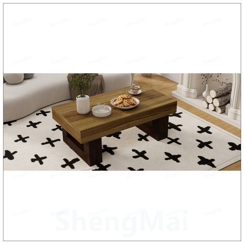 Table basse rustique en bois massif