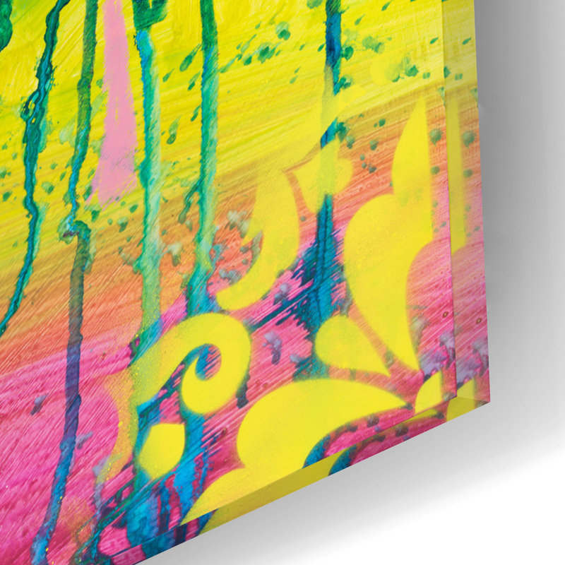  «Revolution» par Dean Russo, art mural en verre acrylique, 16 po x 12 po