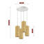 Abron 4 - Light Rattan Cluster Pendant
