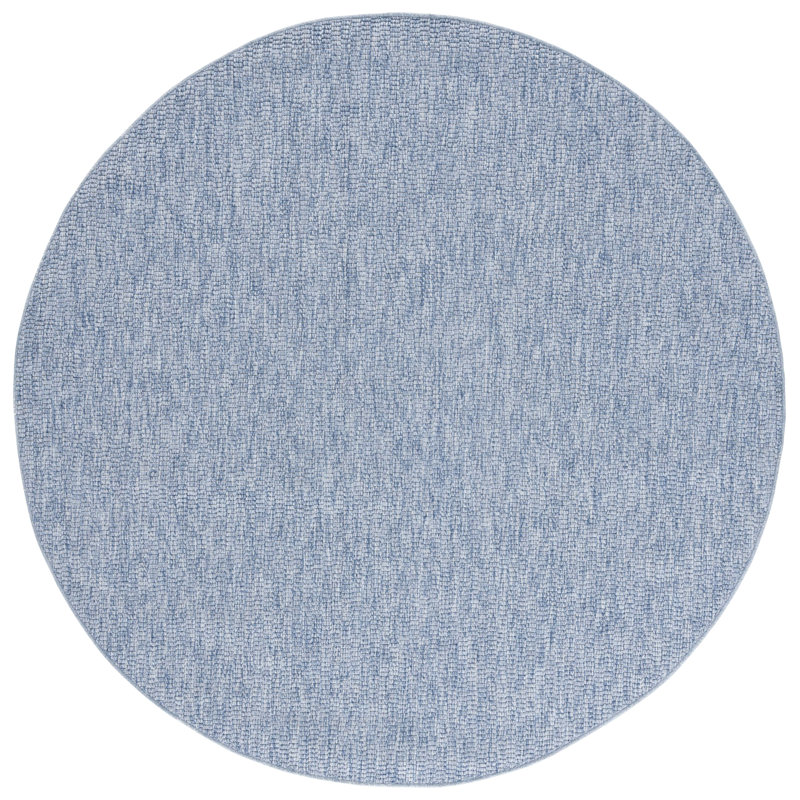 Sisal All-Weather Performance Solid Color Indoor/Outdoor Area Rug, Round 6'7"