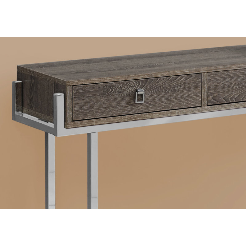 Accent Table, Console, Entryway, Narrow, Sofa, Living Room, Bedroom, Metal, Natural Wood