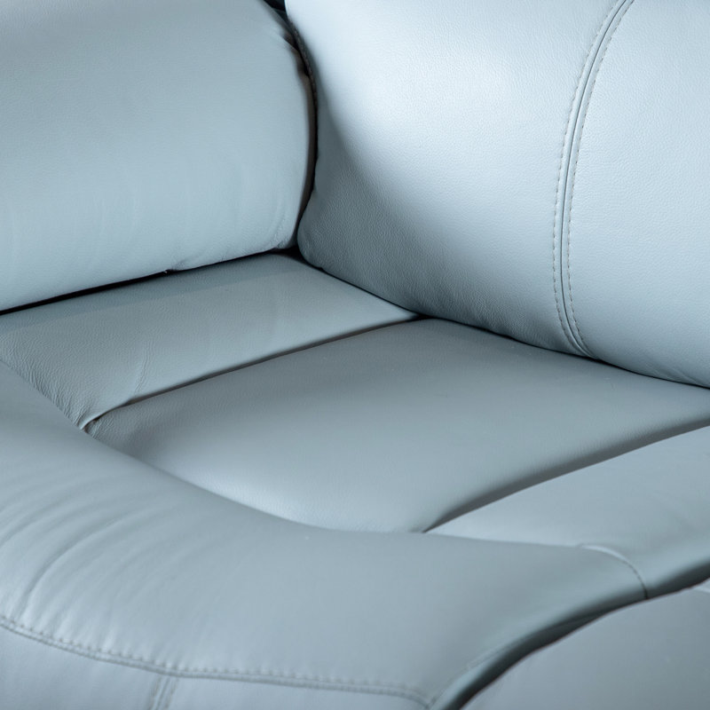 Allendale Sofa, Kaia Blue Leather Match