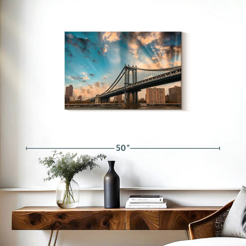 Nicci Dramatic Manhattan Bridge, 20" H x 30" W