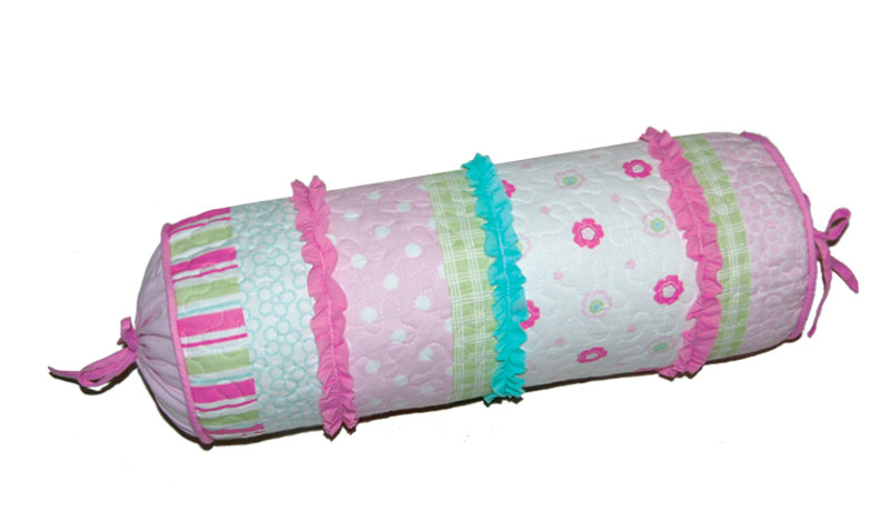 Greta Pastel Round Cotton Bolster Pillow