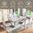 Modern Dining Room Set, Faux Marble Tabletop Kitchen Dining Table Set With Upholstered Chairs-1059450284-1054748044-1054745194