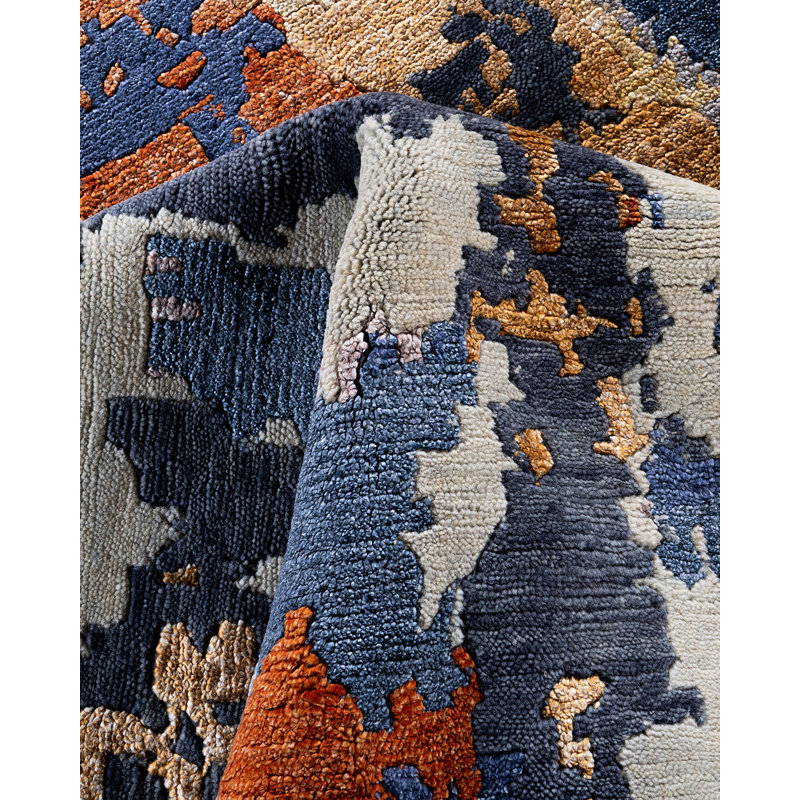 Overdyed One-of-a-Kind Rectangle 8'1" X 10'1" Hand Knotted Area Rug