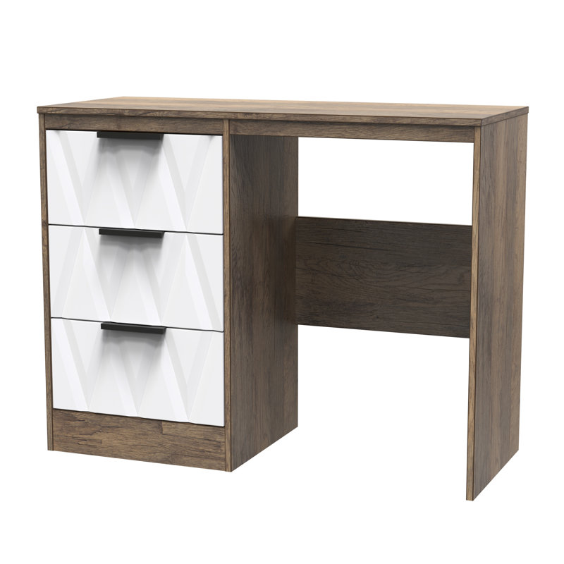 Besmir Dressing Table, White Matt/Vintage Oak