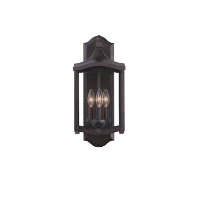 Applique murale d'extérieur en fer vieilli 3 LT Lakewood Kalco