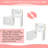 White Makeup Vanity Desk with LED & 8-drawer