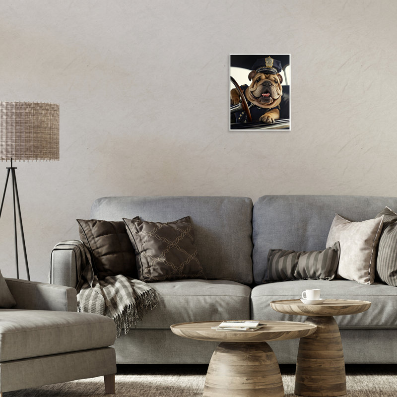 «Police Dog in Car», art mural par Ray Heere