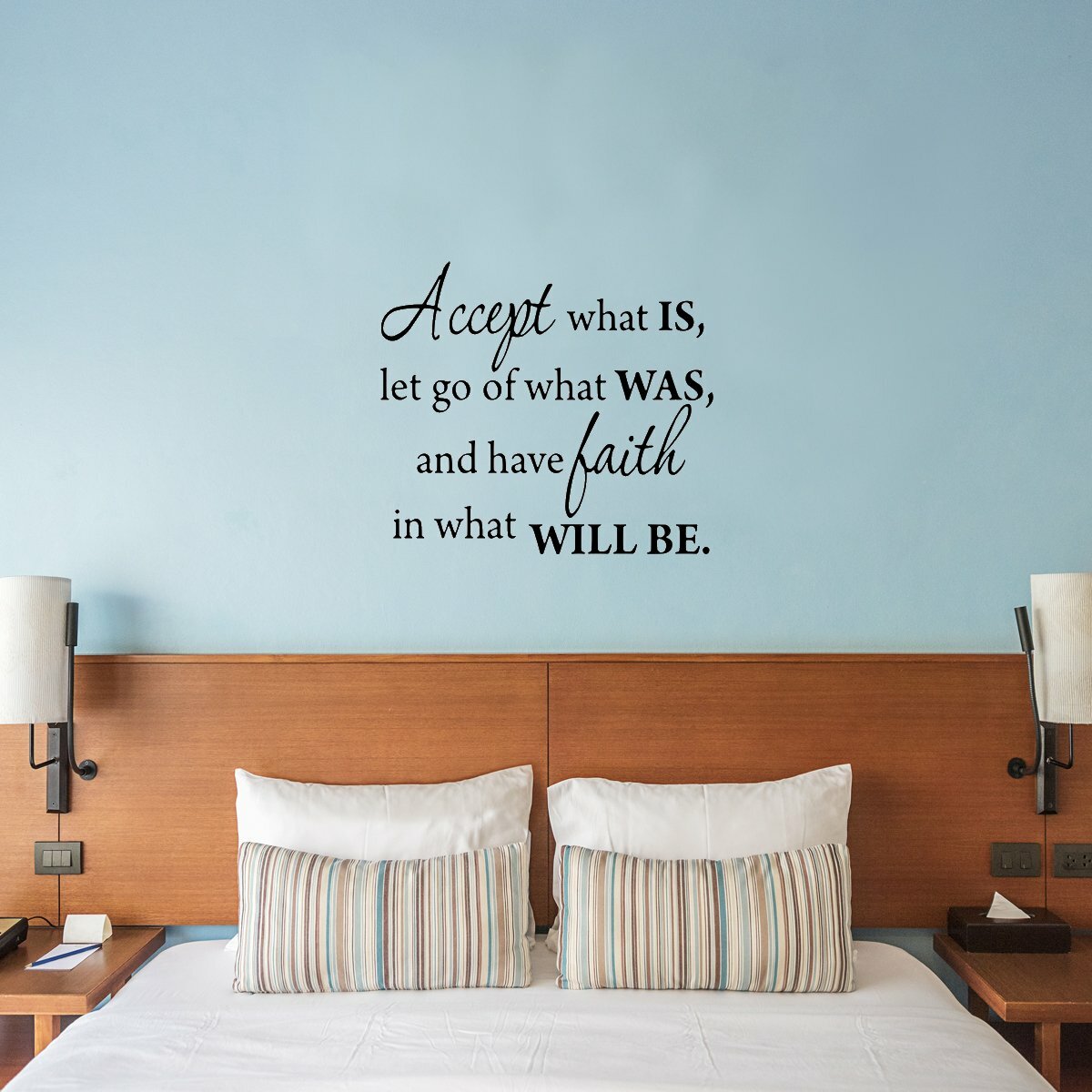 VWAQ Accept What Is Let Go Of What Was and Have Faith Vinyl Wall Decal ...