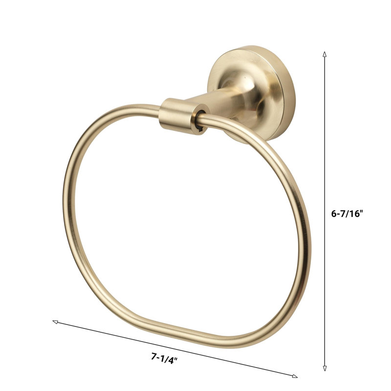 Avalon Towel Ring Bath Hardware Accessory, Champagne Gold