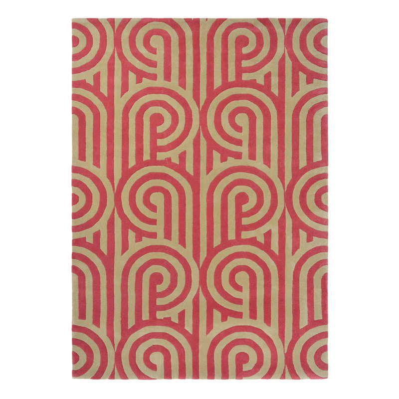Hand Tufted Wool Geometric Area Rug, Rectangle 8'2" x 11'6"