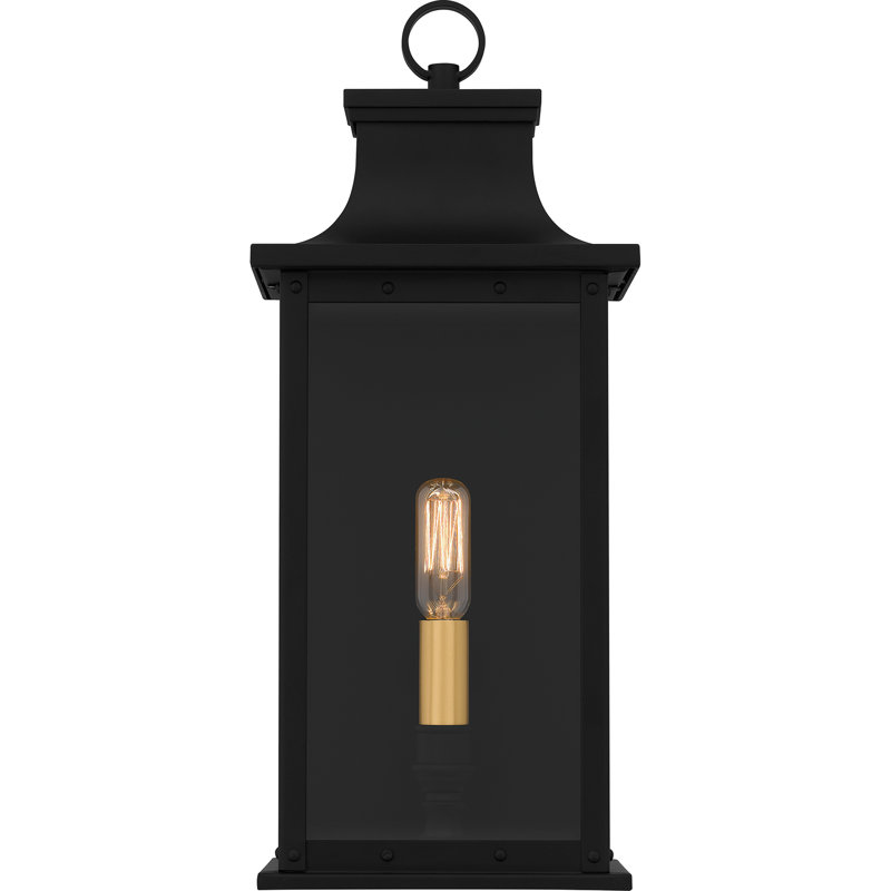 Tauri 1-Light Matte Black Outdoor Wall Lantern