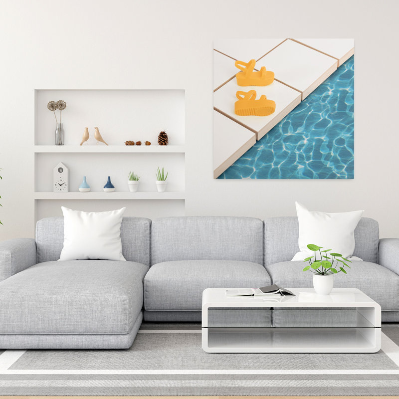 Denetria Contemporary Art Abstract Contemporary Summer Wall Art - Wrapped Canvas Print, 91.44 cm H x 91.44 cm W