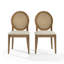 Jacolyn 2-piece Upholstered Cane-back Dining Chair Set