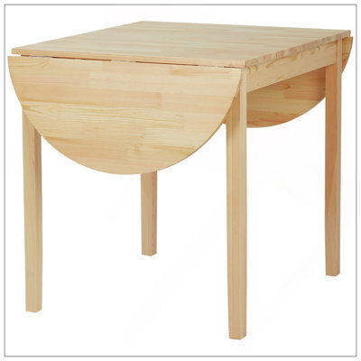 Table de cuisine en bois massif 55 po, tables à abattants pour petits espaces, table de salle à manger pliante, naturel