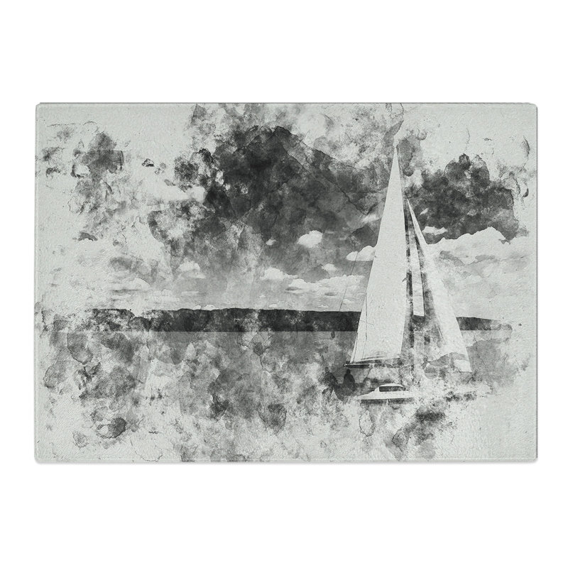Sailing Boat Vol.3 Watercolour Chopping Board, 20cm W x 28.5cm L