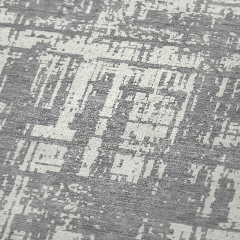 Jeté Sherpa ASB895 moderne lavable à la machine Addison, Abstrait 1, Gris