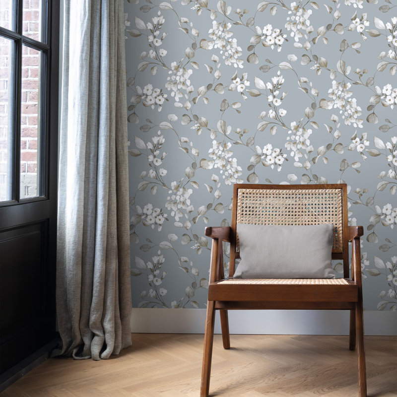 10.05m x 53cm Matte Wallpaper Roll, Blue