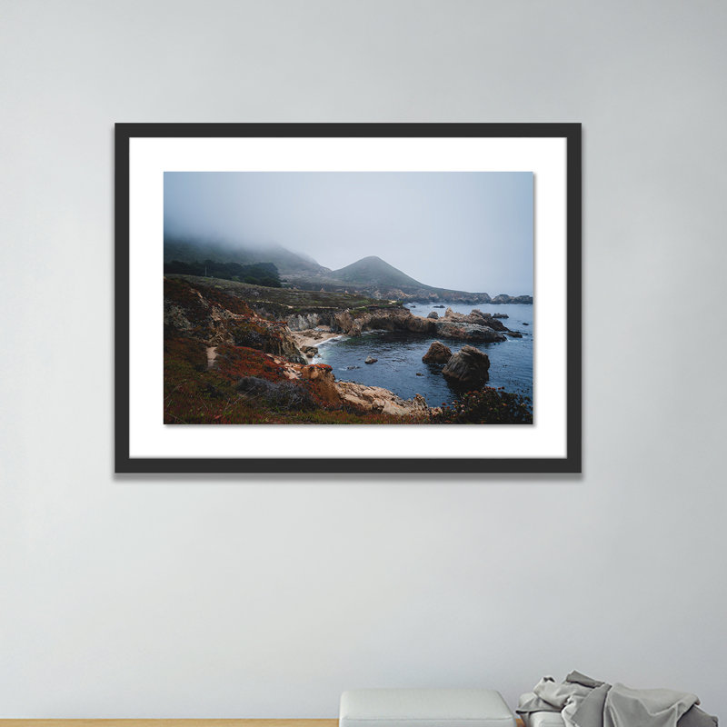 Beautiful Fog Print by Brannon Naito, Black, 42" H x 60" W x 2.5" D