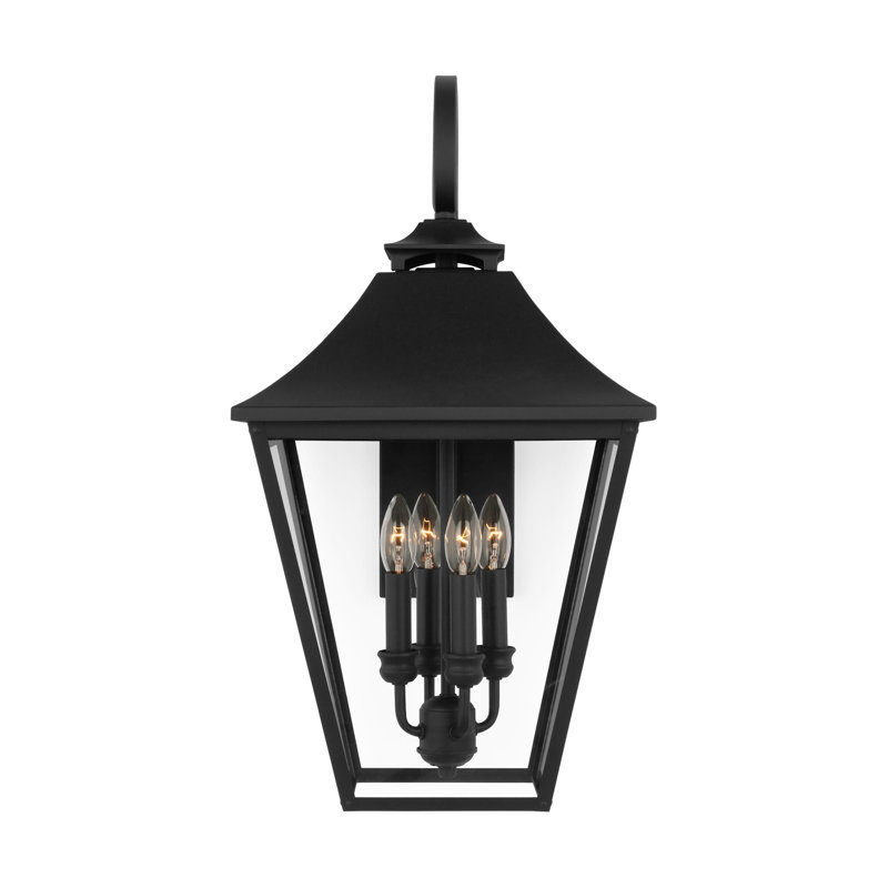 Lanterne murale noire 4 lumières Nael