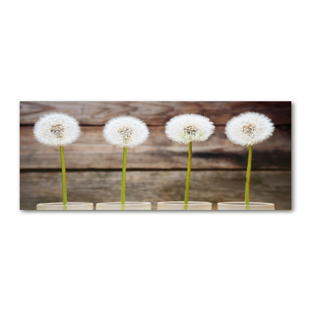 Glasbild Dandelions