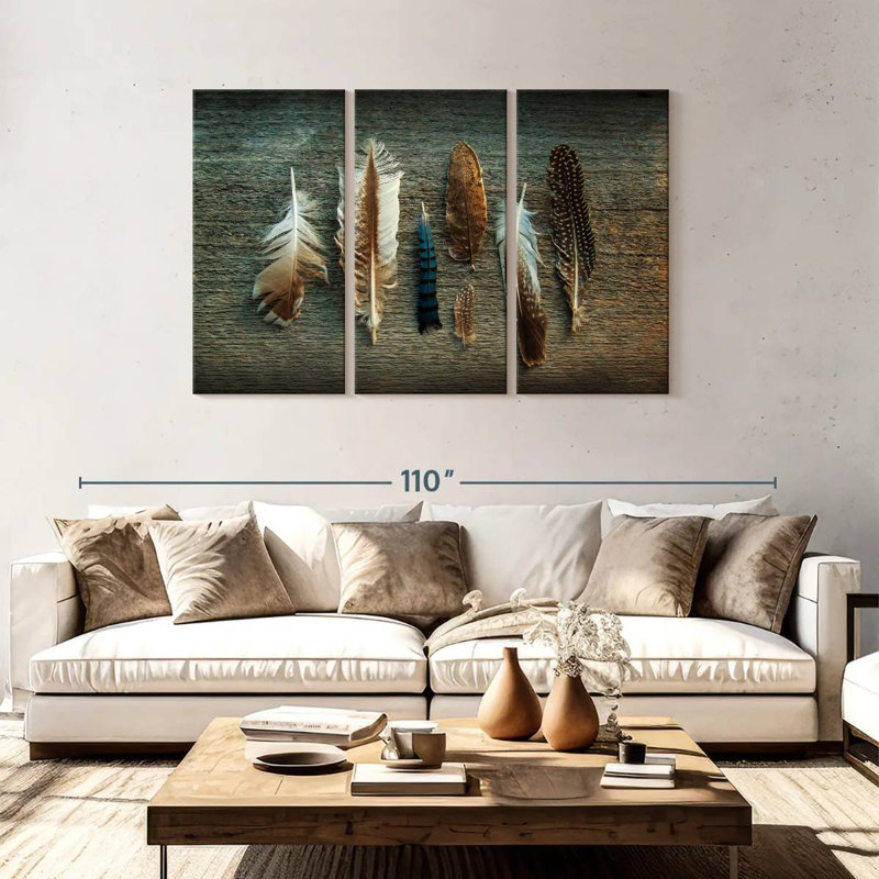 Kerner Feather Collection I, 48" H x 74" W