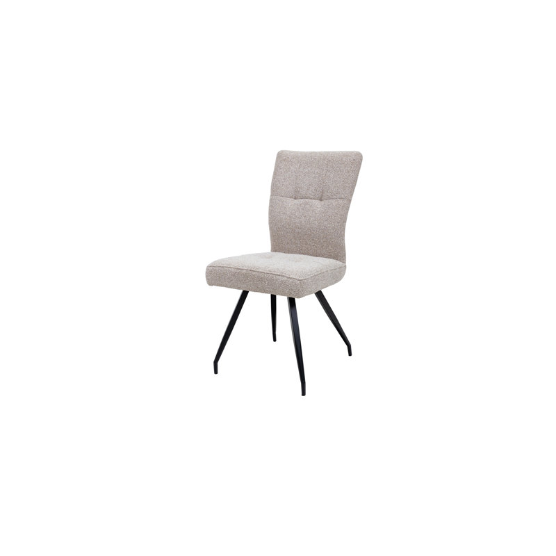 47cm H Polyester Blend Upholstered Side Chair in Brown