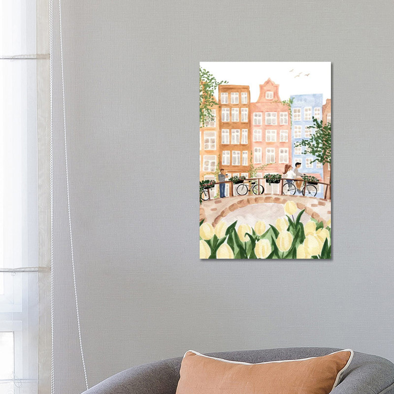 Amsterdam In The Spring by Sabina Fenn - Painting on Canvas, Wrapped Canvas, 66.04cm H x 45.72cm W x 1.91cm D