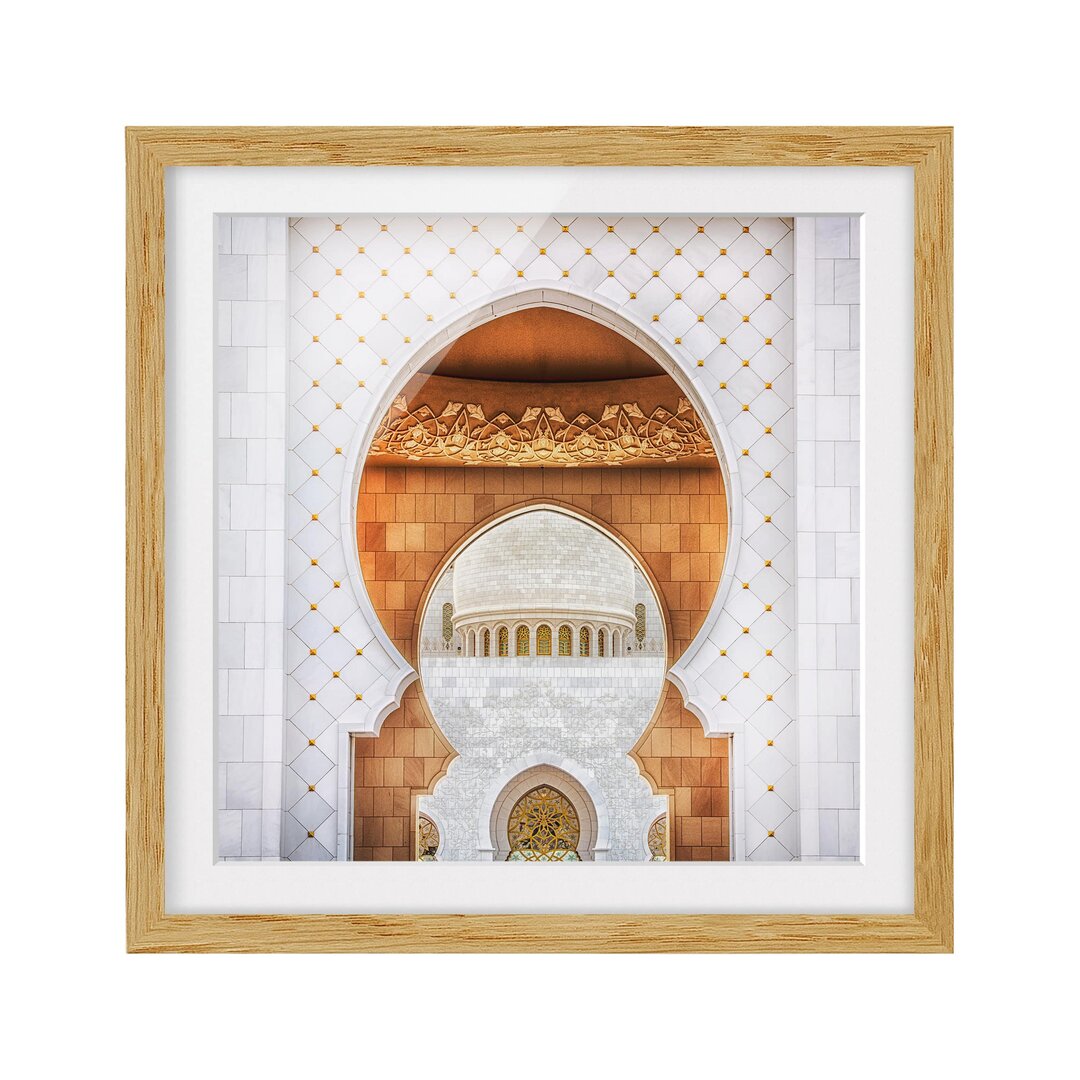 Gerahmtes Papierbild Tor der Moschee