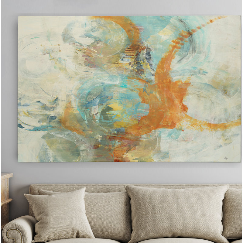Hula Hoops III - Wrapped Canvas Print, 12" H x 8" W x 1" D