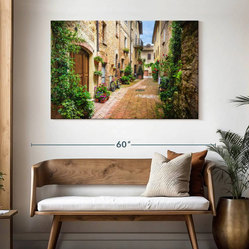 Ravi, pittoresque rue toscane, H 32 po x l 48 po