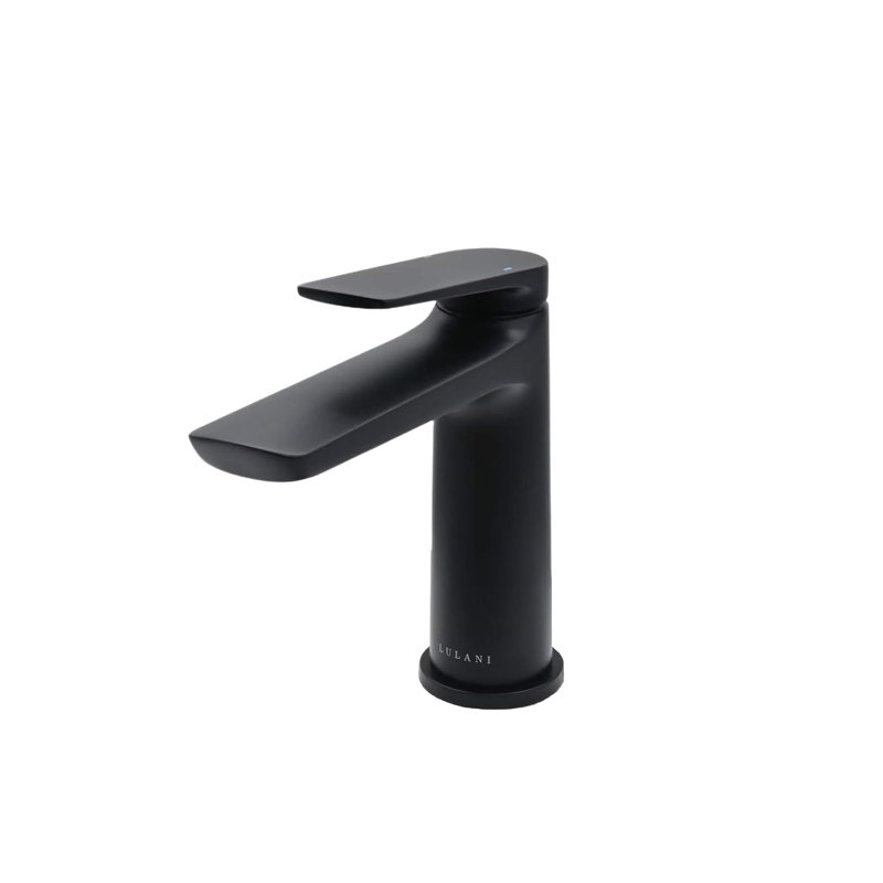 Single-Hole Single-handle Bathroom Faucet with Drain Assembly, Matte Black
