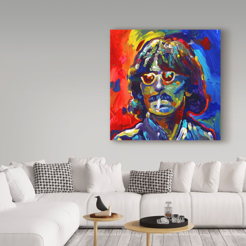« george harrison verres », reproduction sur toile tendue, H 14 po x l 14 po x P 2 po