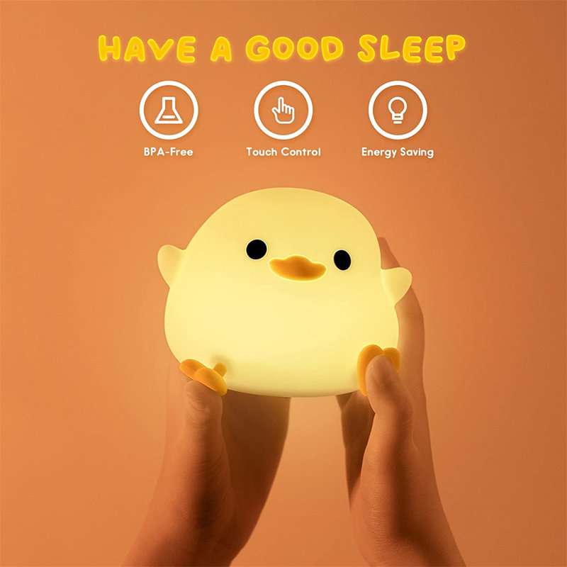 Mignonne veilleuse pour enfants - veilleuse mignonne à DEL avec capteur tactile, lampe de chevet rechargeable pour chambre à coucher