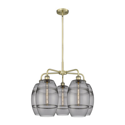 Dundrod 5 - Light Steel Dimmable Round / Oval Chandelier