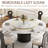Round 59.06'' Modern Round Dining Table with Lazy Susan, White Glossy Sintered Stone Tabletop for 6-8