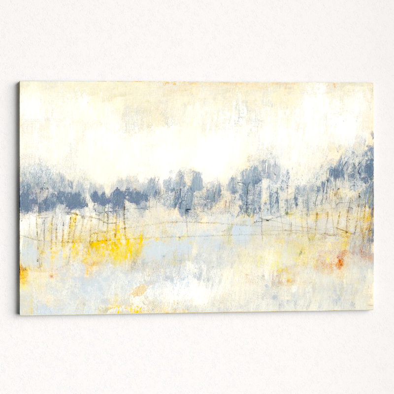 «Cool Grey Horizon II» par Jennifer Goldberger, reproduction d'art sur toile tendue, H 8 po x l 12 po x P 0,75 po