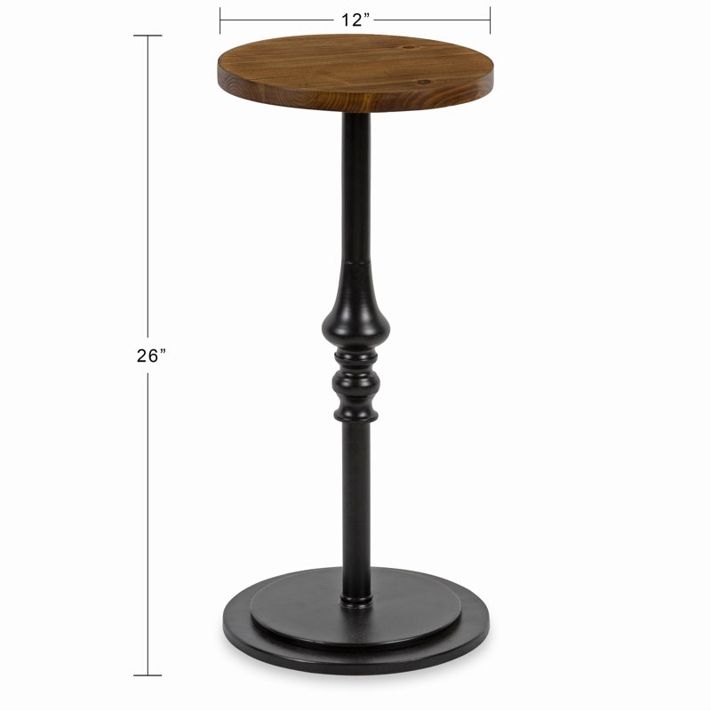 Table de bout Stratton, Brun, Noir