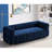 Velvet Sofa With Tufted Low Back Design, Sophisticated 3 Seater Couch For Living Rooms, 89 Inch Wide, Easy Assembly-119355479