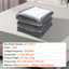 Couverture chauffante électrique, 127 x 152 cm (taille simple), en flanelle douce et sherpa, avec minuterie de 3 heures et arrêt automatique, 5 niveaux de chauffage pour canapé, lavable à la machine, certifications ETL et FCC (gris)-93569509-93569510