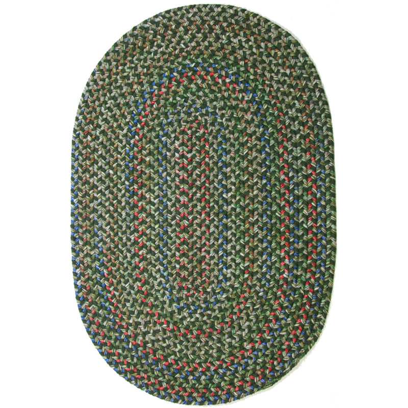 Deckerville Synthetic Geometric Indoor / Outdoor Rug, Oval 2' x 4'