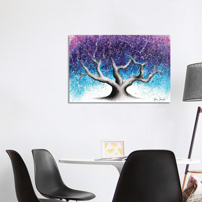 Midnight Dream Tree 1 Piece Wall Art on Canvas